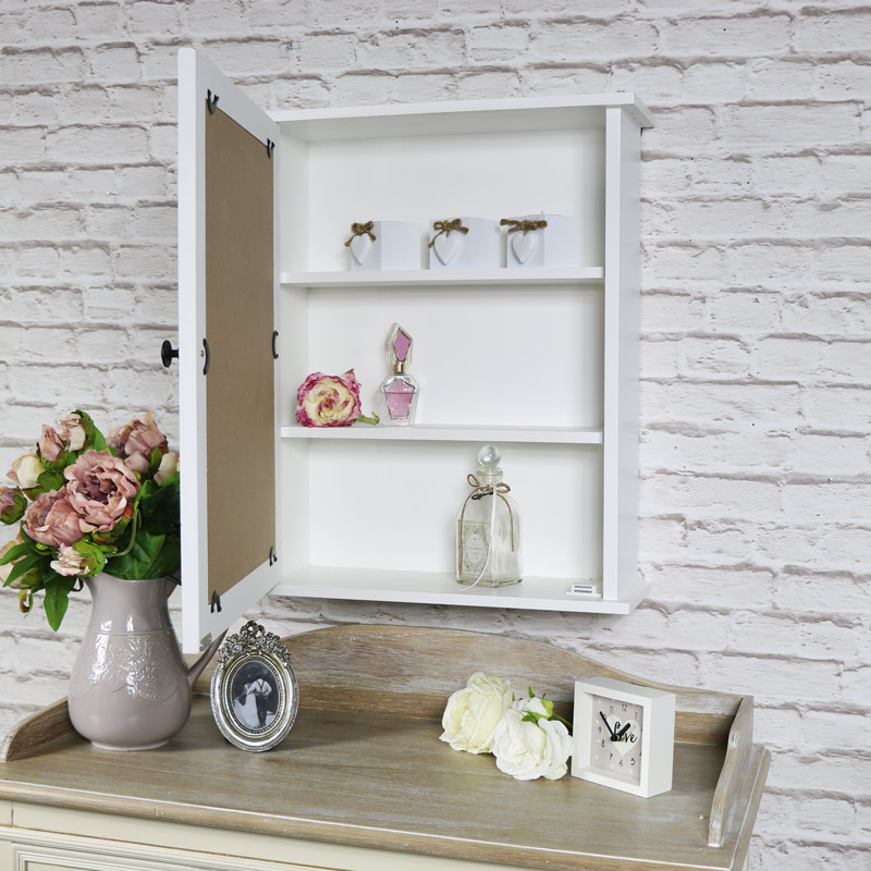 White Mirrored Bathroom Cabinet 