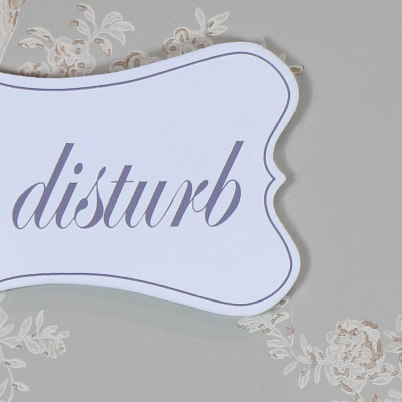 White Wooden 'Do Not Disturb' Hanging Plaque