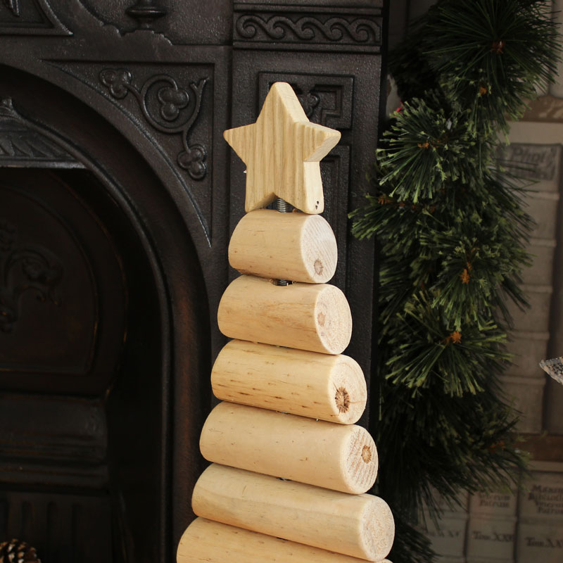 Tall Wooden Christmas Tree