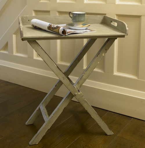 Wooden Green folding butlers tray table