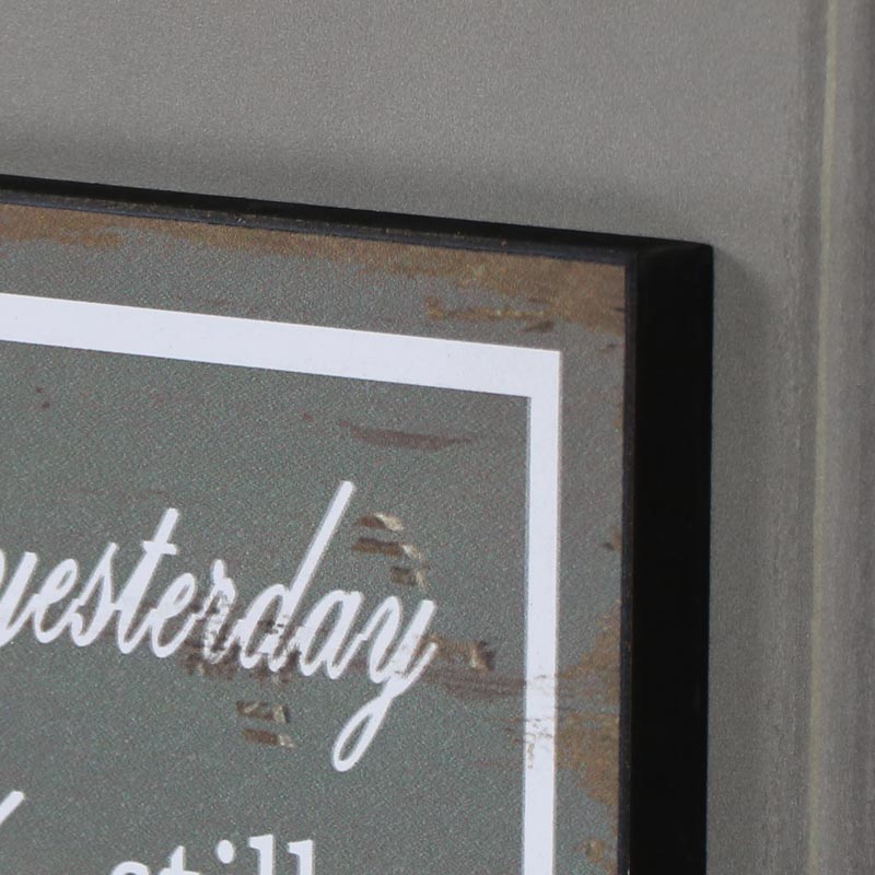 Wooden ' I Loved You Yesterday' Plaque