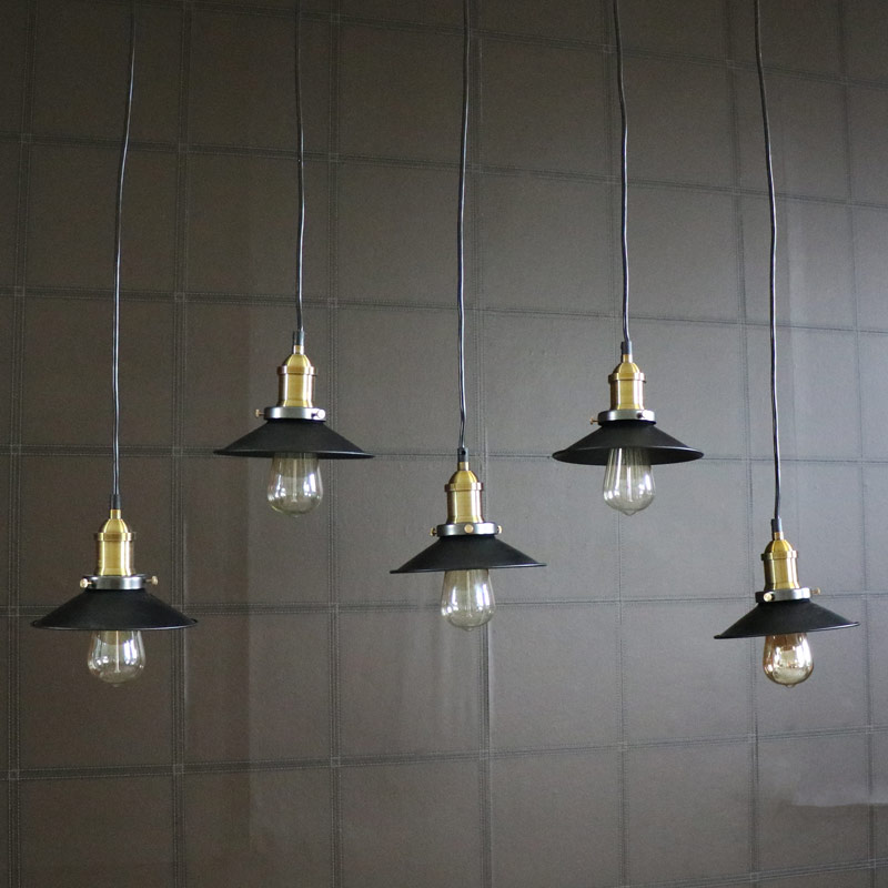 Black Metal Ceiling 5 Light Cluster