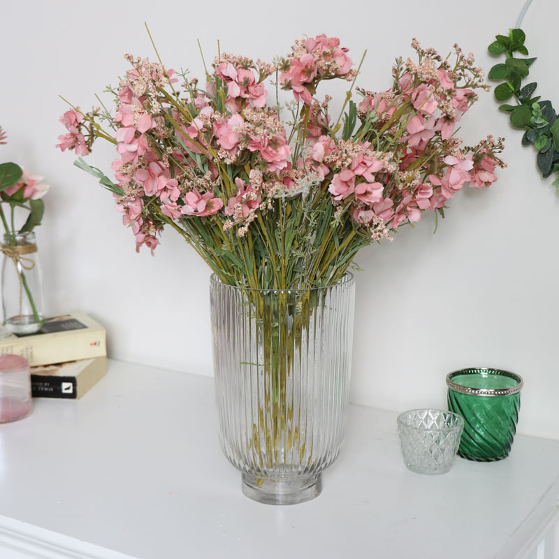 Clear Hurricane Glass Vase 