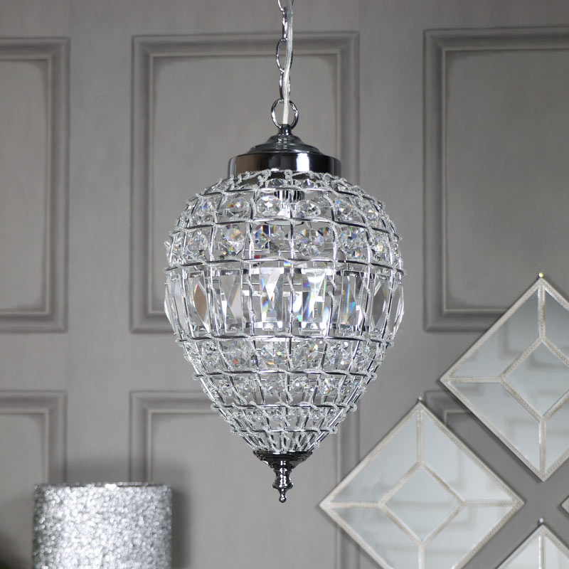 Cut Glass Clear Ceiling Light