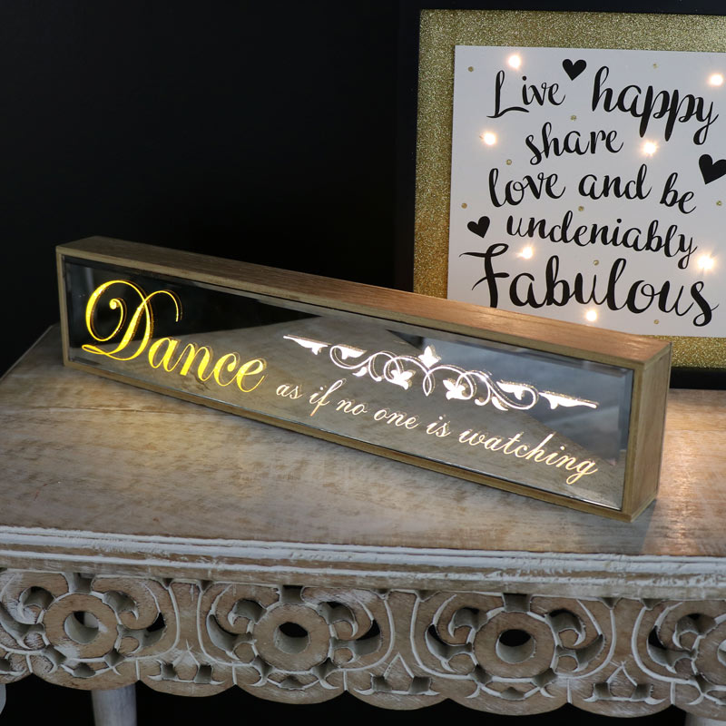 Freestanding LED Plaque 'Dance......'