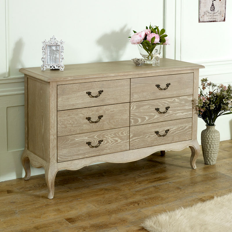 French Style 6 Drawer Chest of Drawers - Brigitte Range SECOND 7099