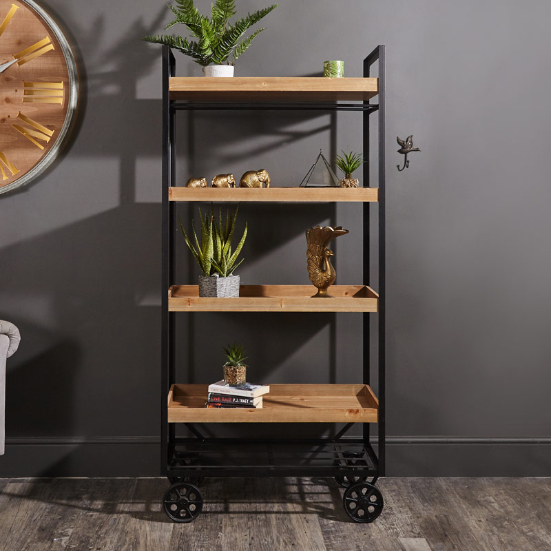 Large Industrial Trolley Storage Display Shelving Unit 