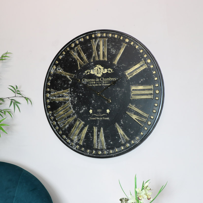 Large Rustic Wall Clock