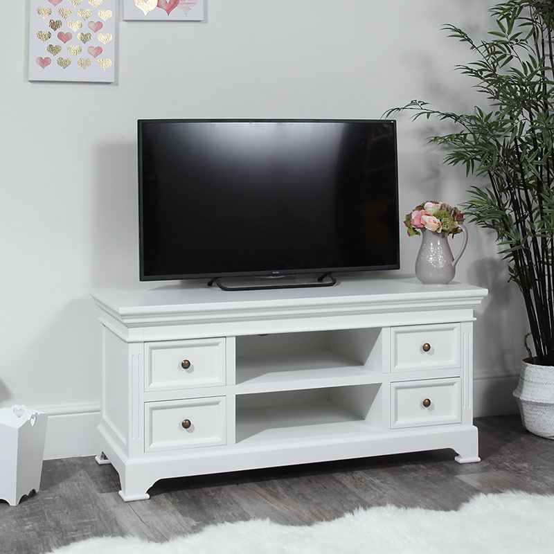 Large TV / Media Unit – Daventry White Range DAMAGED SECOND ITEM 3090