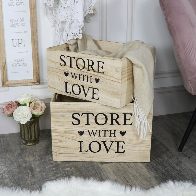 Pair of Wooden Wheeled Storage Crates