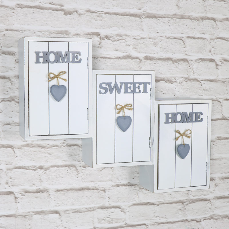 Pretty 'Home Sweet Home' Wall Mounted Cabinet