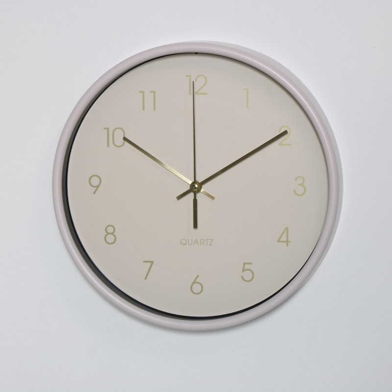 Round Pink Wall Clock