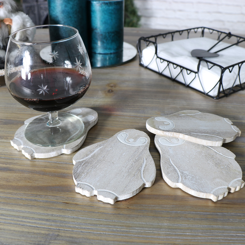 Set of Wooden Baby Penguin Coasters