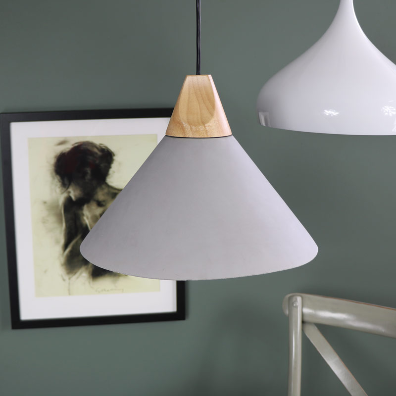 Vintage Grey Cement Pendant Light