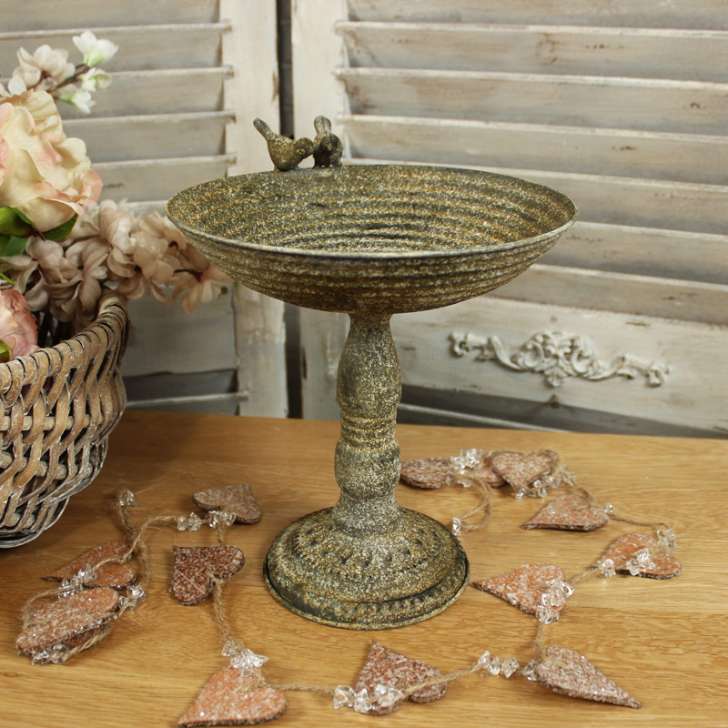 Vintage Metal Fruit Bowl on stand