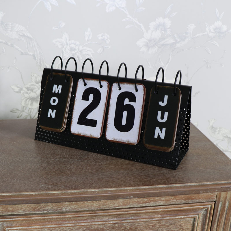 Vintage Retro Style Metal Perpetual Calendar