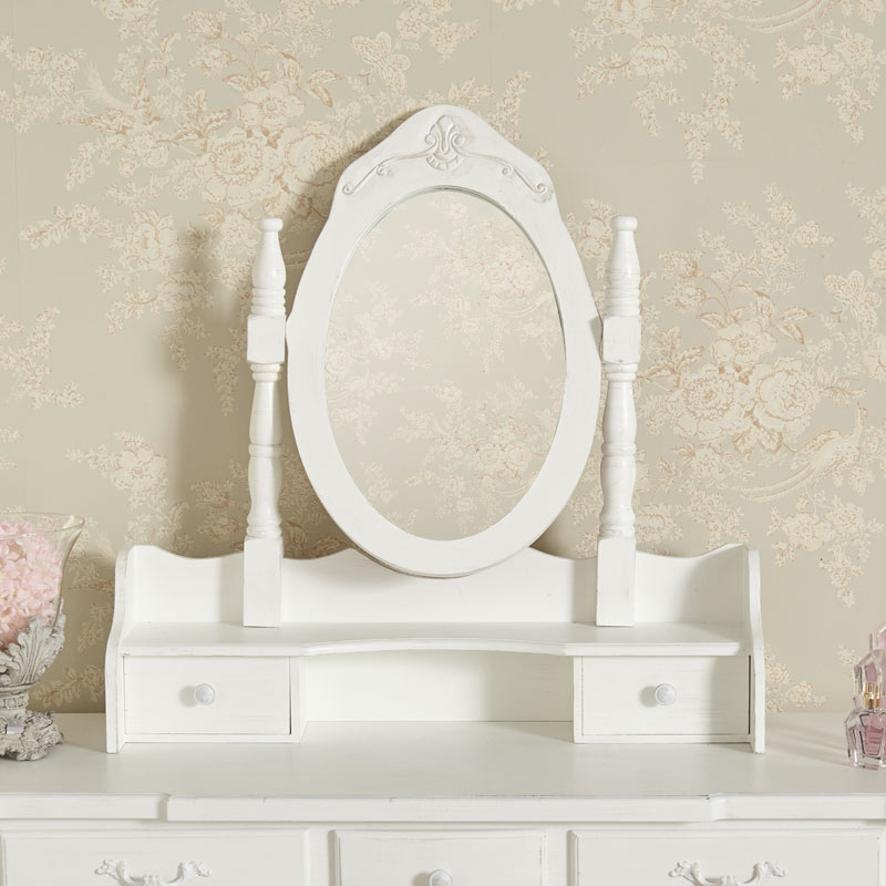 White Freestanding Tabletop Vanity Mirror - Jolie Range