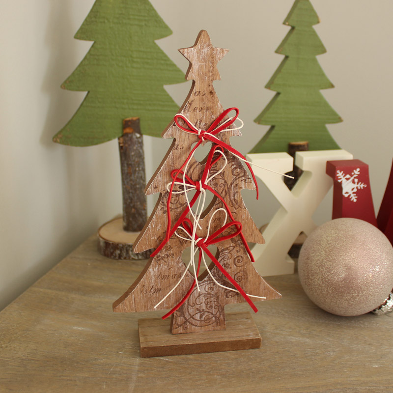 Wooden Bow Christmas Tree