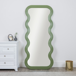 Wave Olive Green Mirror