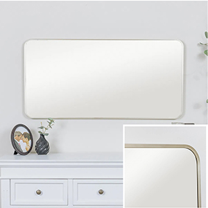 Gold Curved Wall Mirror