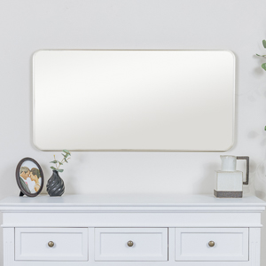 Gold Curved Framed Wall Mirror