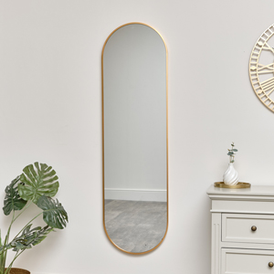 Gold Oval Framed Wall Mirror