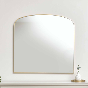 Large Gold Framed Arched Wall Mirror