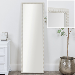 Large Rectangle Taupe Bobbin Bobble Wall Mirror