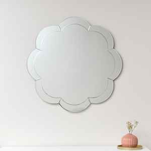 Large Scalloped Wall Mirror