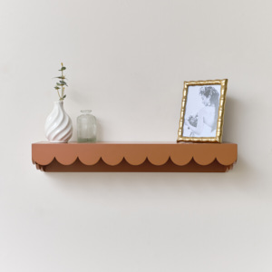 Rust Scalloped Wall Storage Shelf - 61cm