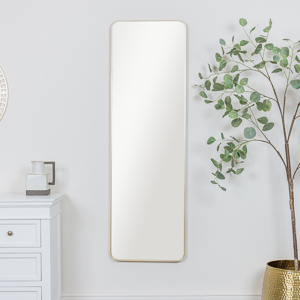 Tall Gold Curved Framed Wall / Leaner Mirror