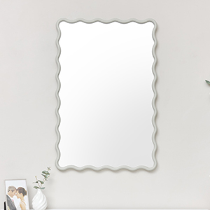 Taupe Grey Wave Mirror