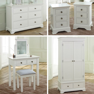 White Bedroom Furniture Daventry White Range Melody Maison