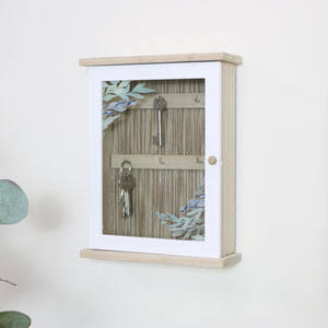 Wood & Glass Olive Key Cabinet